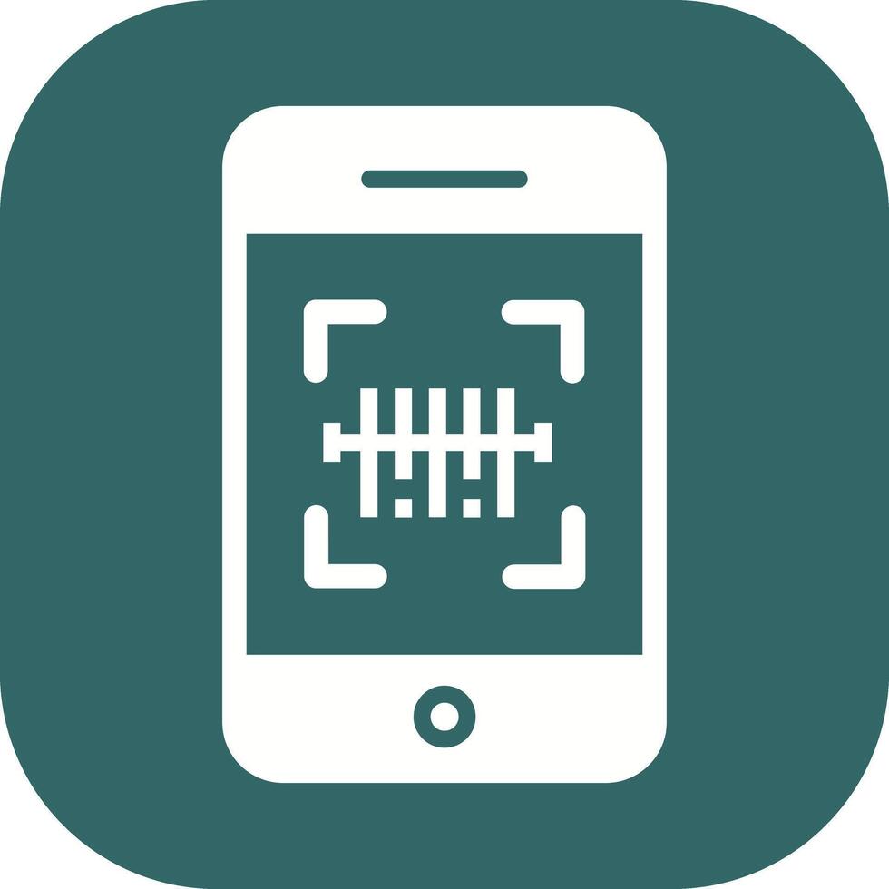 Mobile Scanning Icon Design vector
