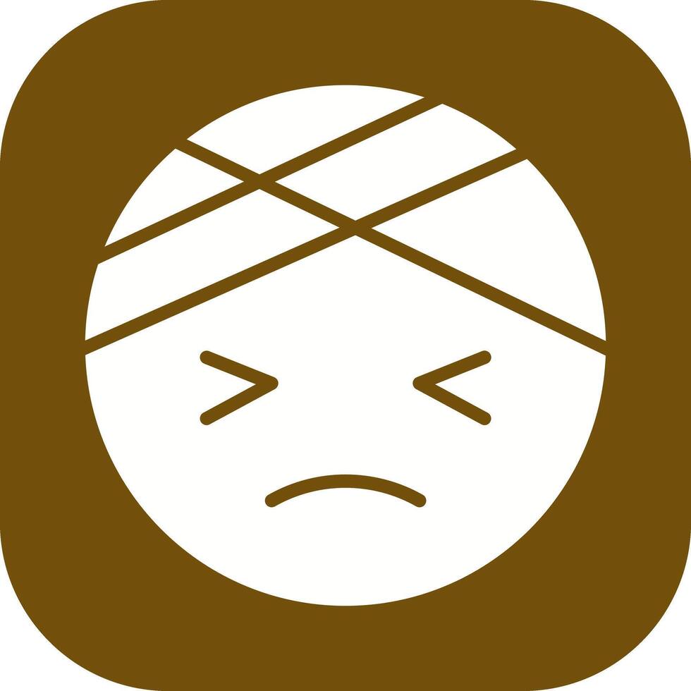 Face with Head-Bandage Icon Design vector