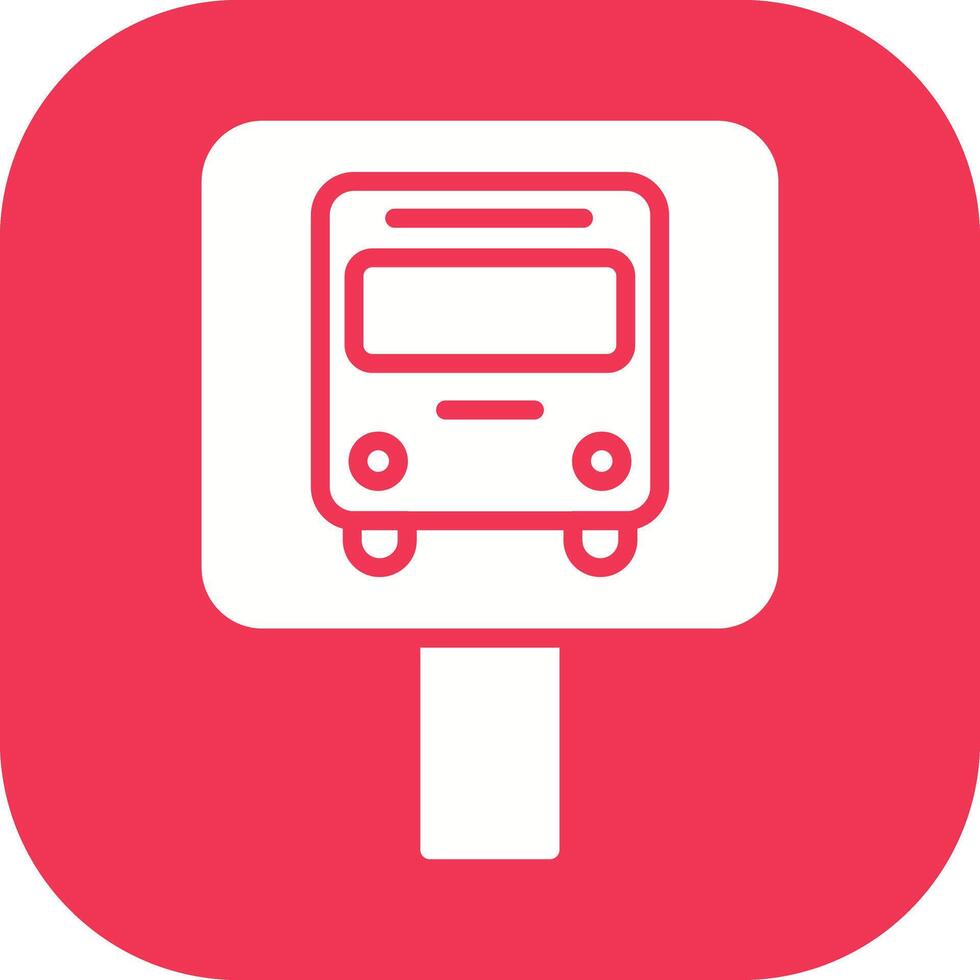 Bus Stop Icon Design vector
