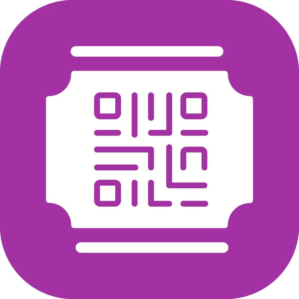 QR Code Ticket Icon Design vector