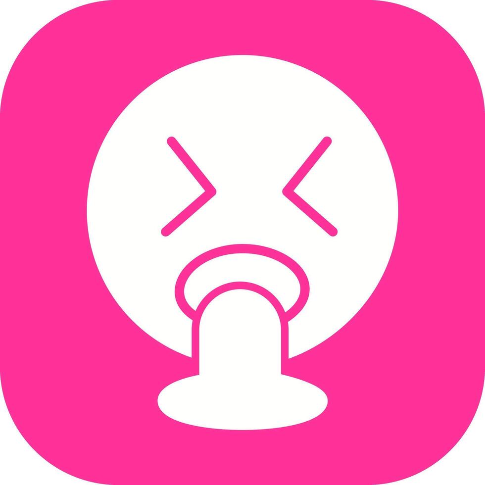 Face Vomiting Icon Design vector