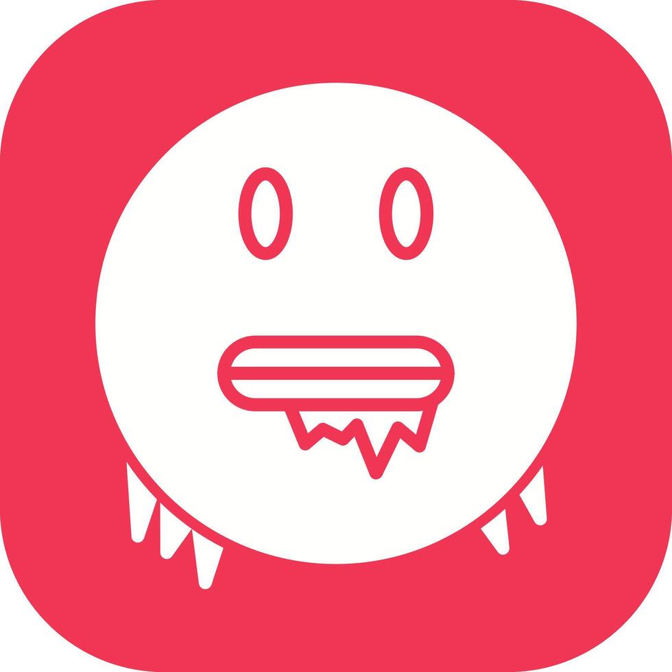 Cold Face Icon Design vector