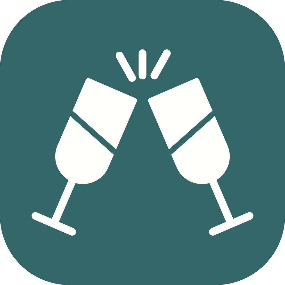 Champagne Toast Icon Design vector