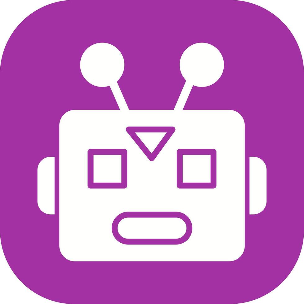 Robot Face Icon Design vector