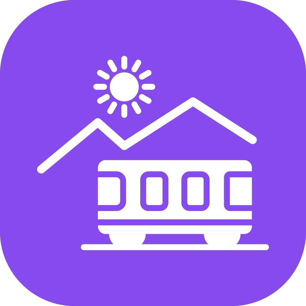Mountain Railway Icon Design vector