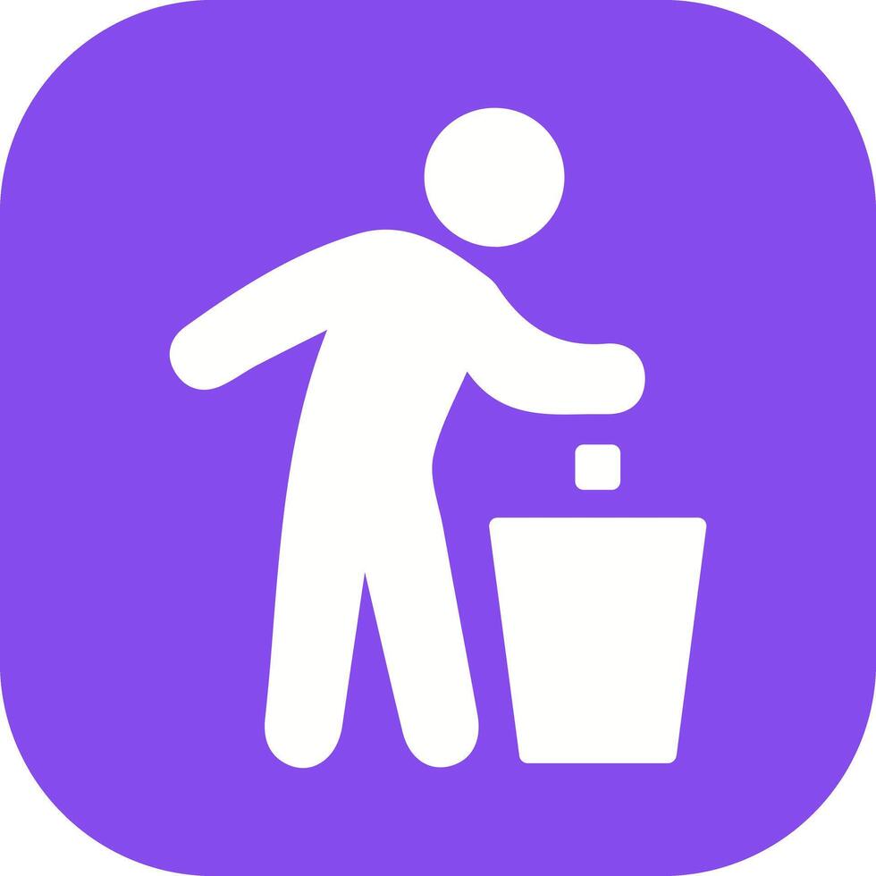 Litter in Bin Sign Icon Design vector