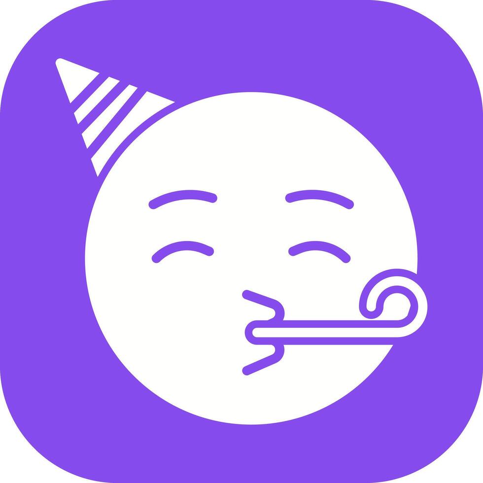 Partying Face Icon Design vector