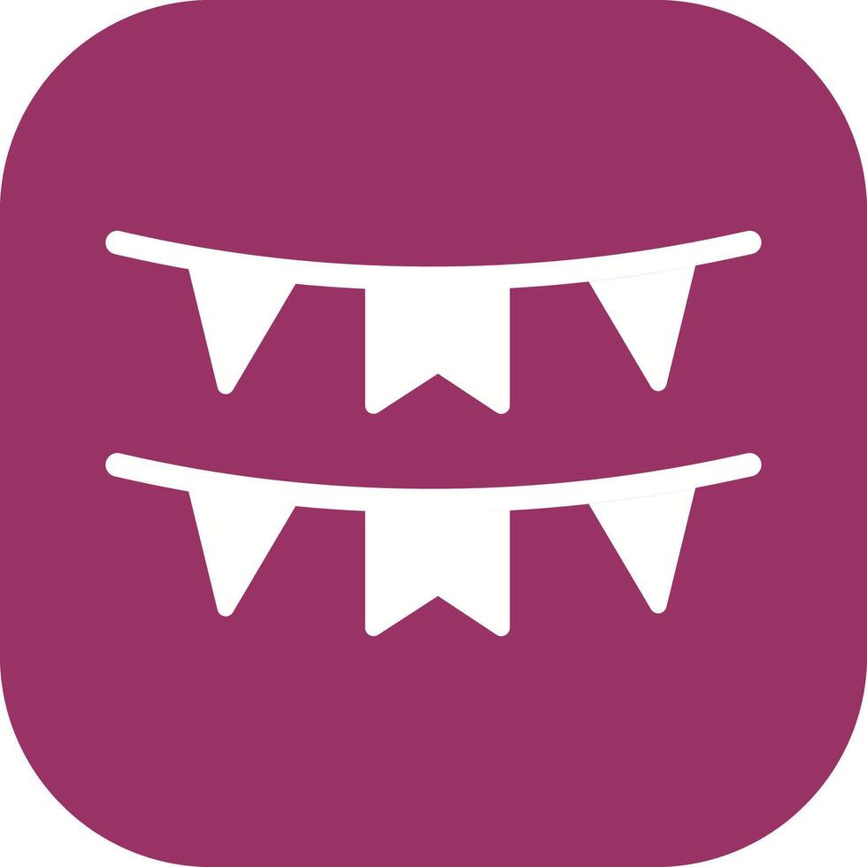 Bunting Flags Icon Design vector