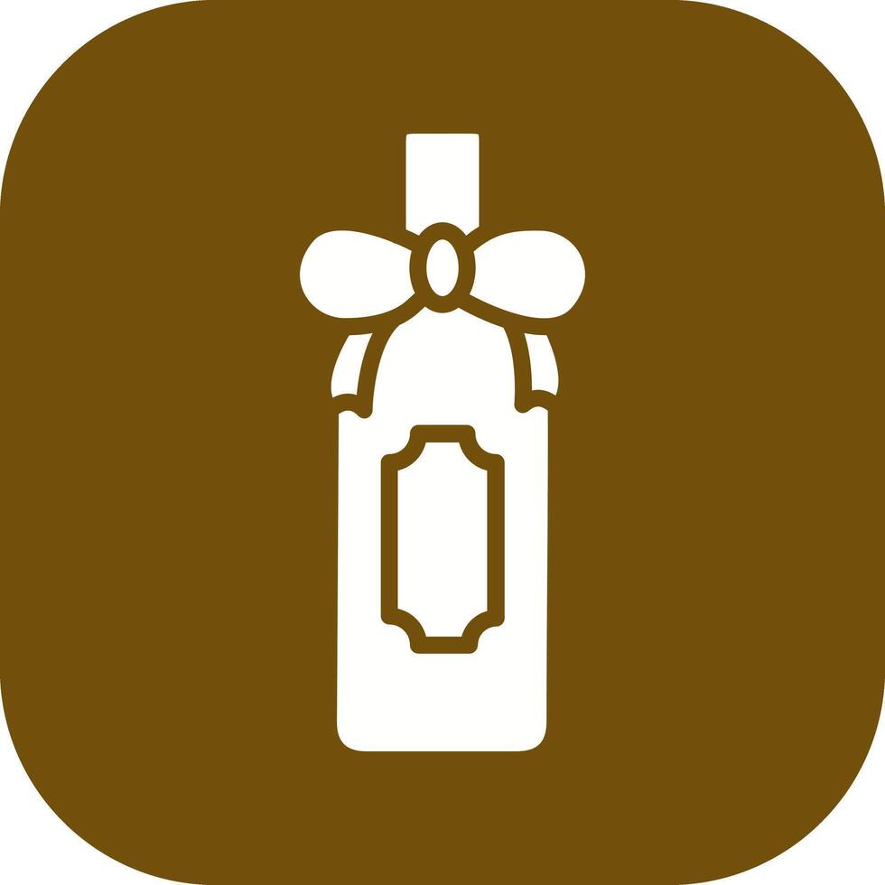 Wine Bottle with Bow Icon Design vector
