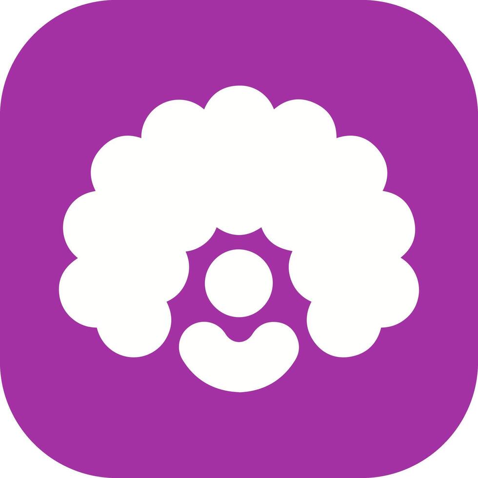 Clown Wig Icon Design vector