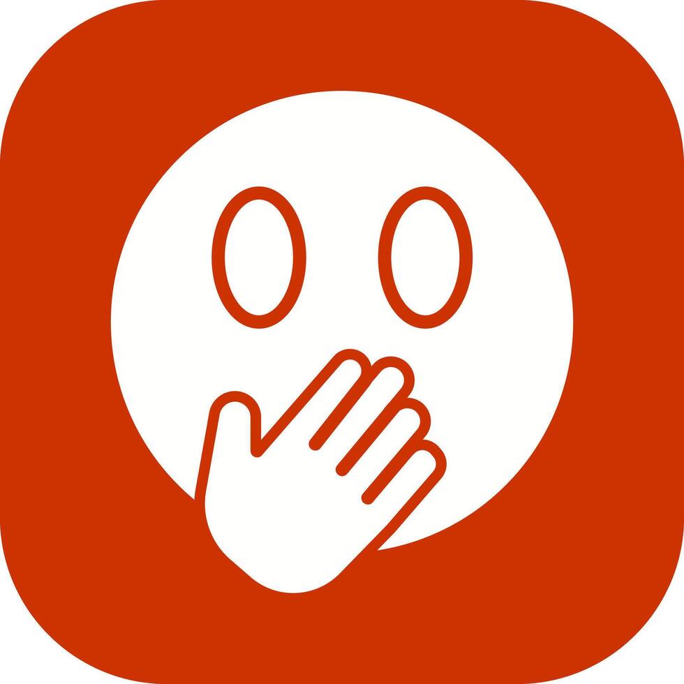 Face with Hand Over Mouth Icon Design vector