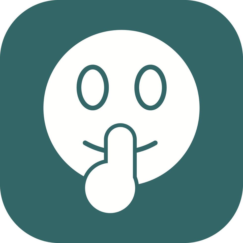 Shushing Face Icon Design vector