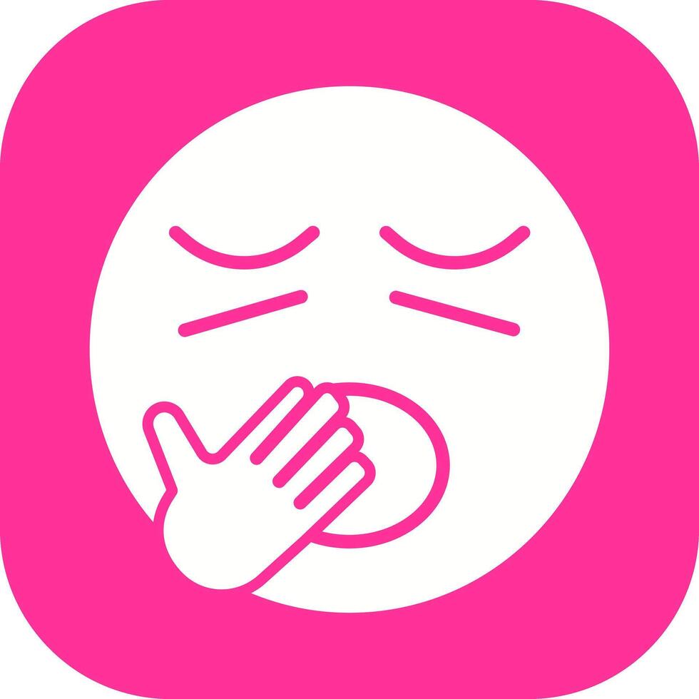 Yawning Face Icon Design vector