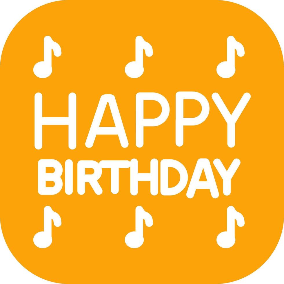 Happy Birthday Song Icon Design vector