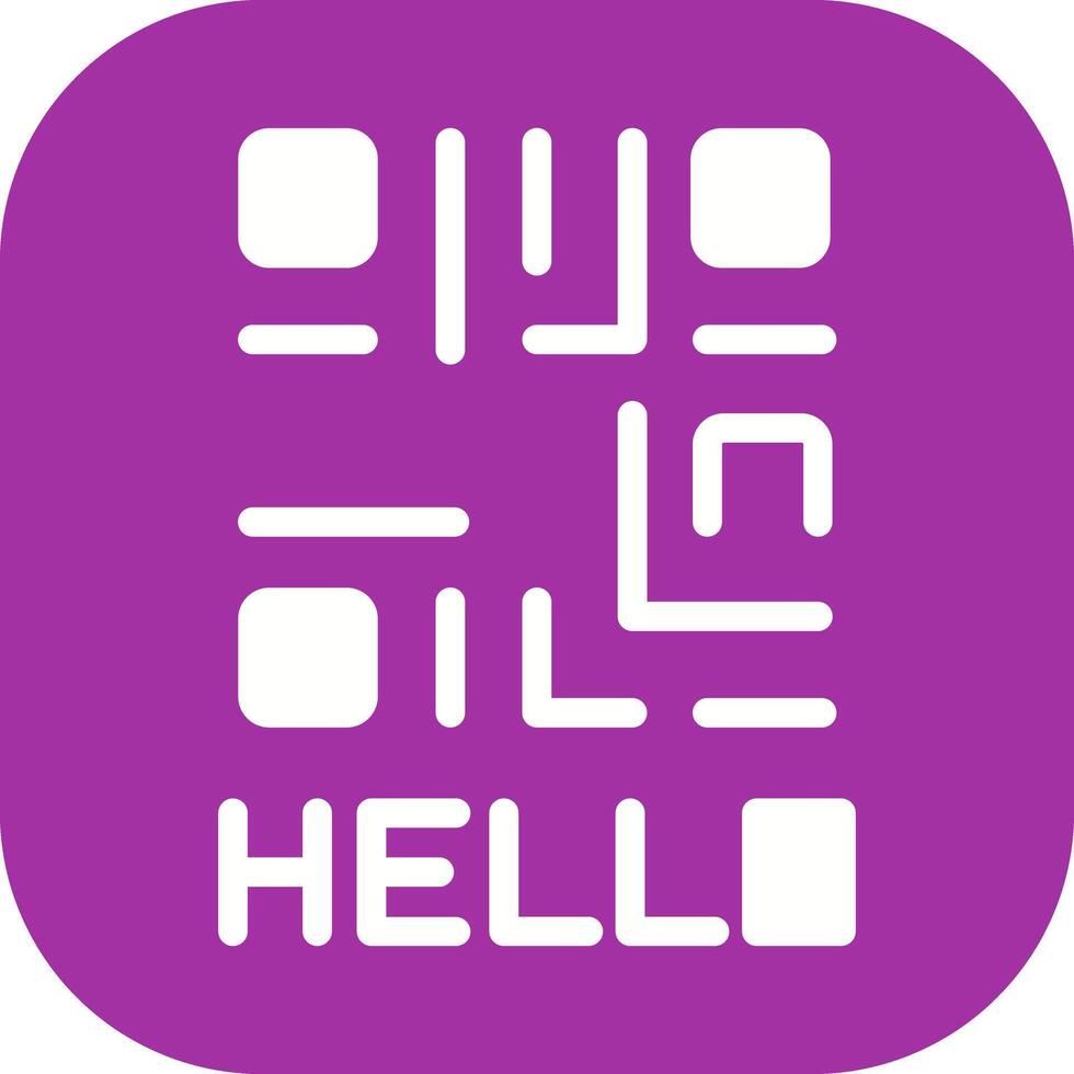 QR Code Text Icon Design vector