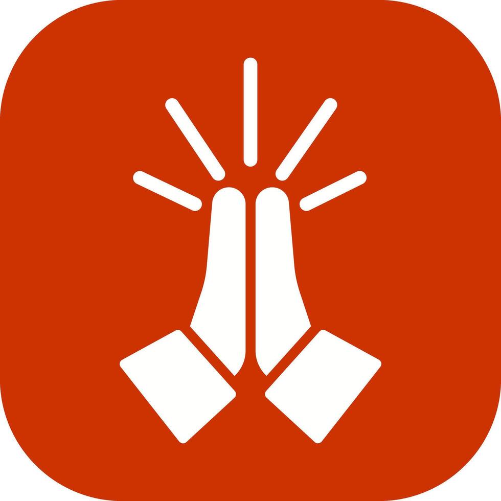 Folded Hands Icon Design vector