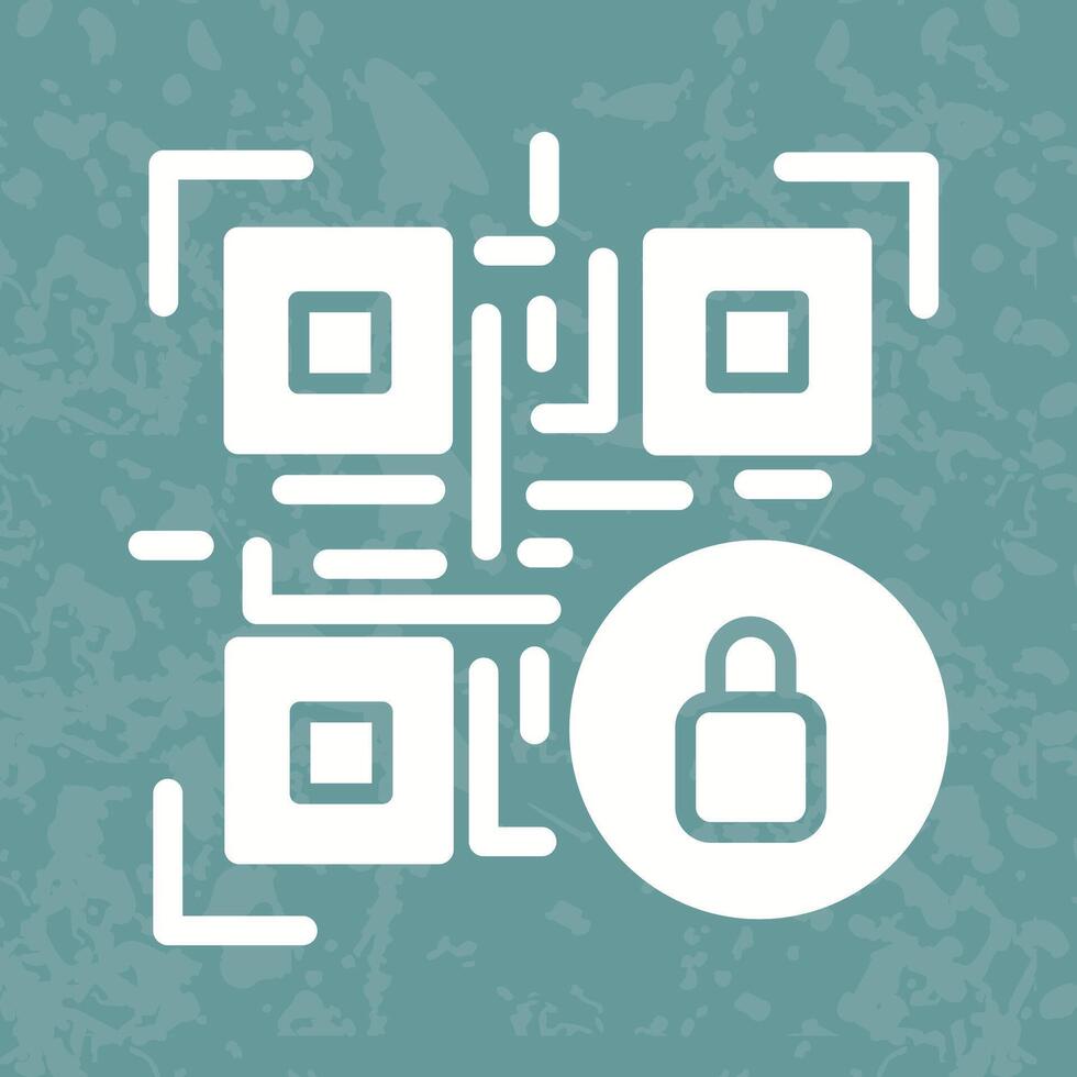 QR Code Encryption Icon Design vector