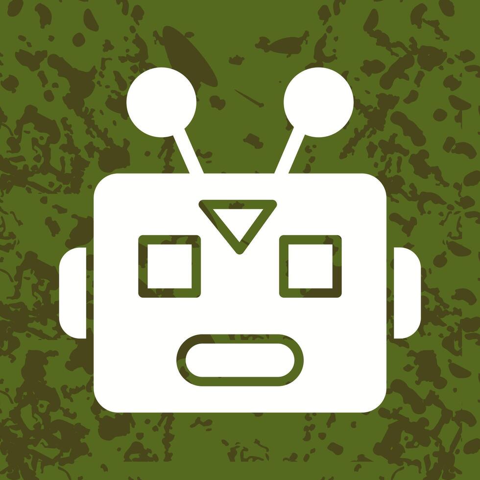 Robot Face Icon Design vector