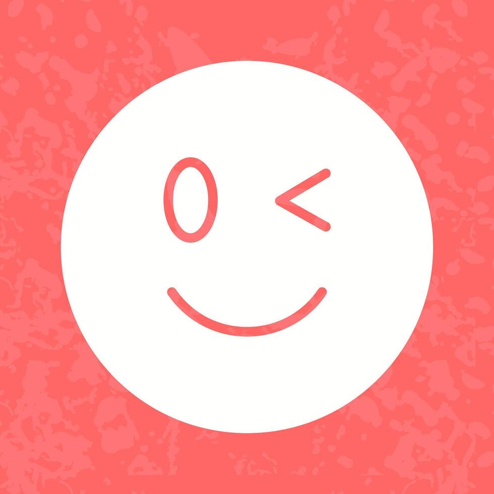 Winking Face Icon Design vector