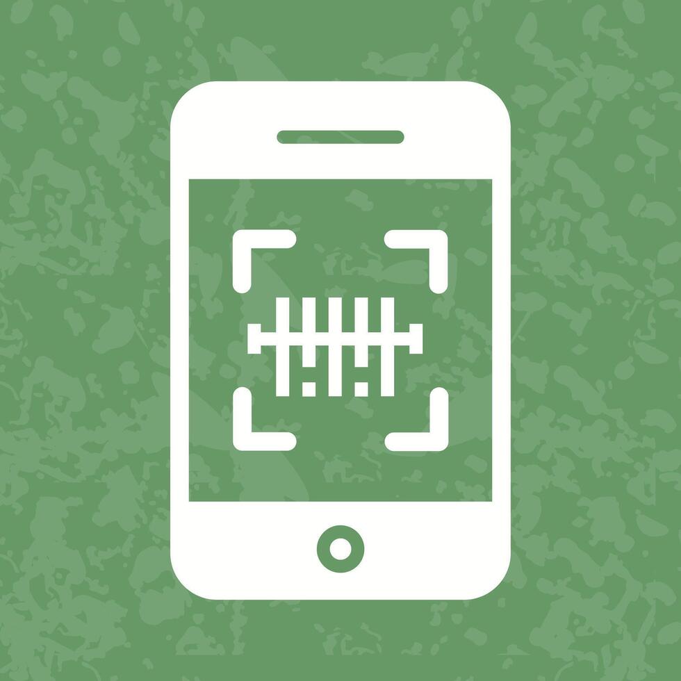 Mobile Scanning Icon Design vector
