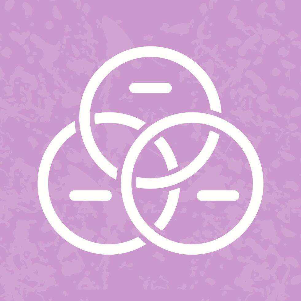 Venn Diagram Icon Design vector