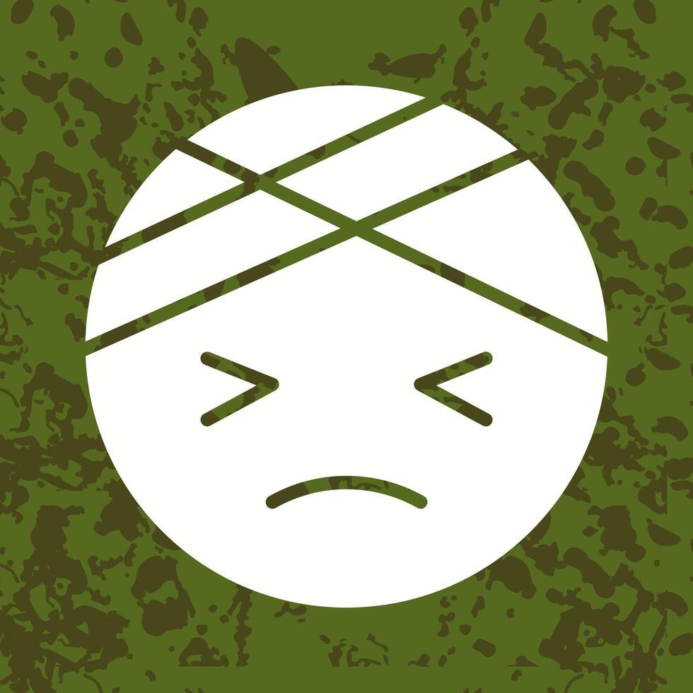 Face with Head-Bandage Icon Design vector