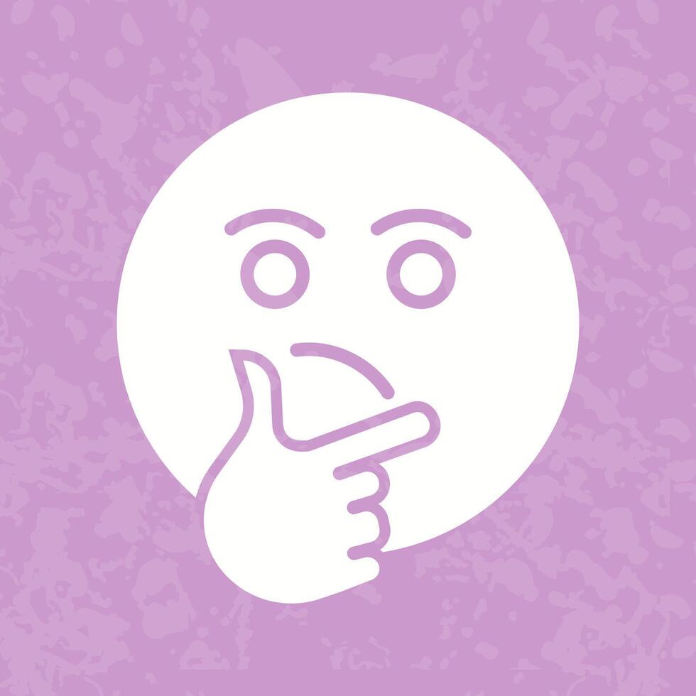 Thinking Face Icon Design vector