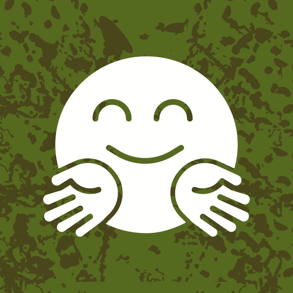 Hugging Face Icon Design vector