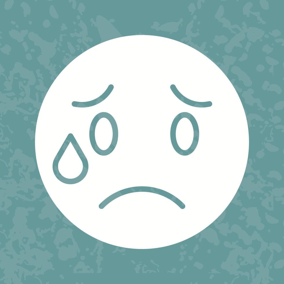 Crying Face Icon Design vector