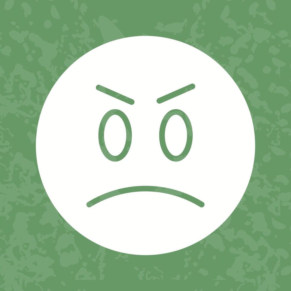 Angry Face Icon Design vector