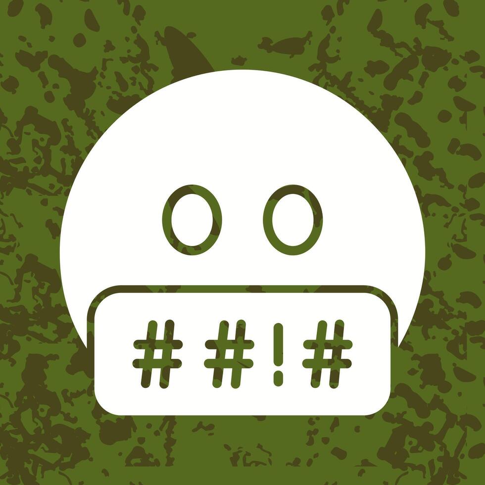 Face with Symbols on Mouth Icon Design vector