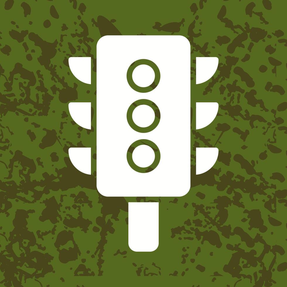 Vertical Traffic Light Icon Design vector