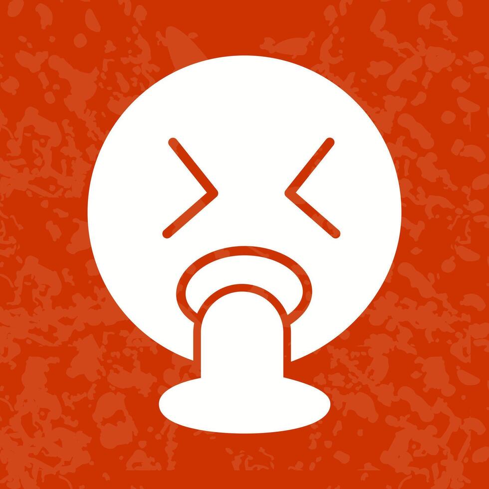 Face Vomiting Icon Design vector