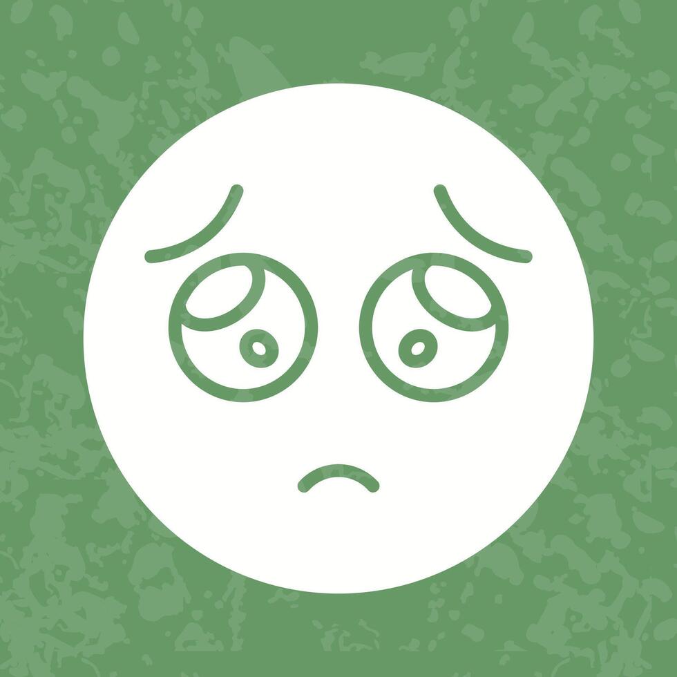 Pleading Face Icon Design vector