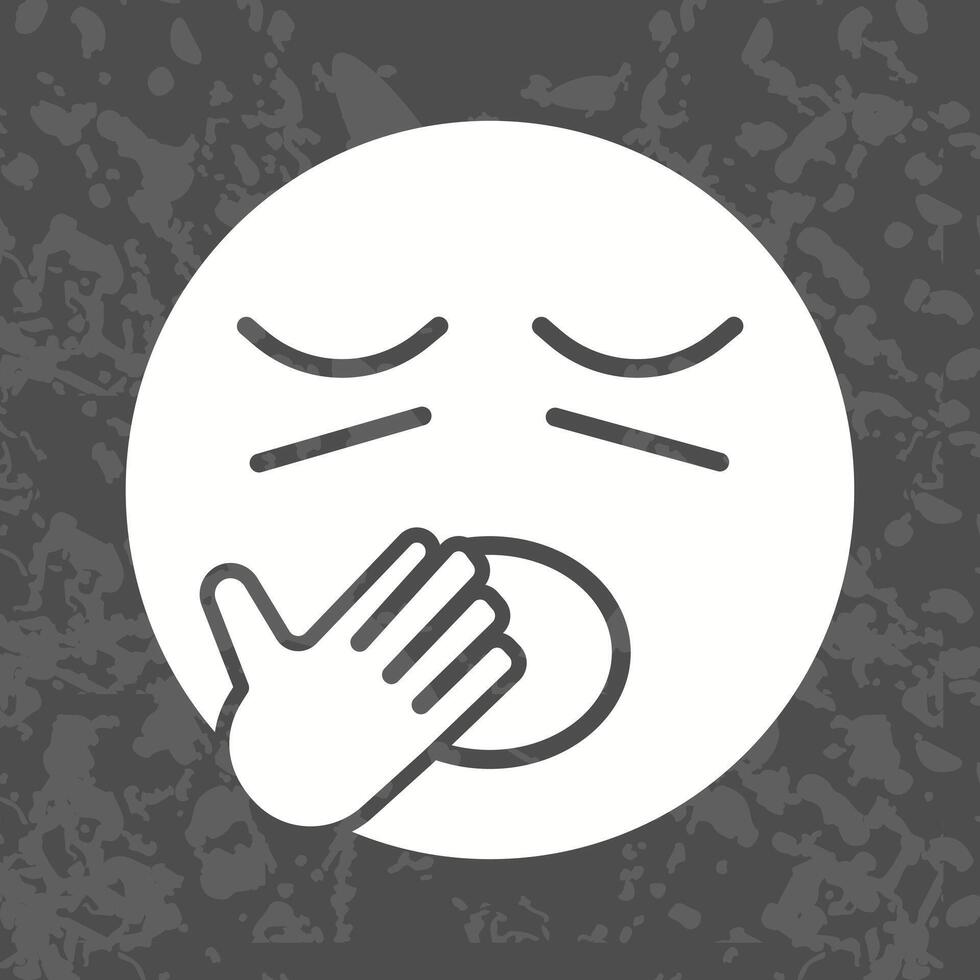 Yawning Face Icon Design vector