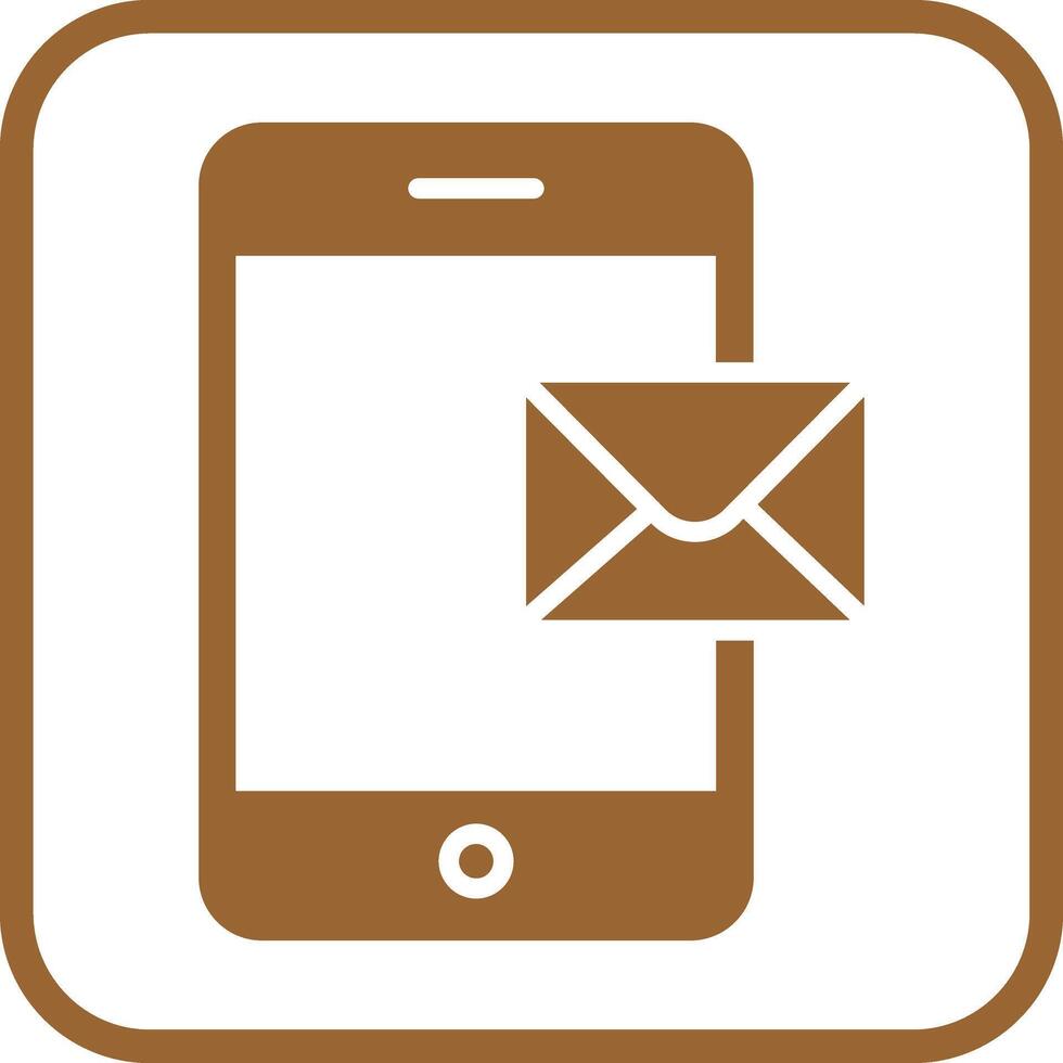 Mobile E-mail Icon Design vector