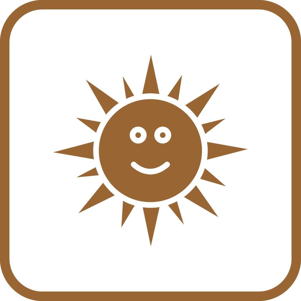 Sun with Face Icon Design vector