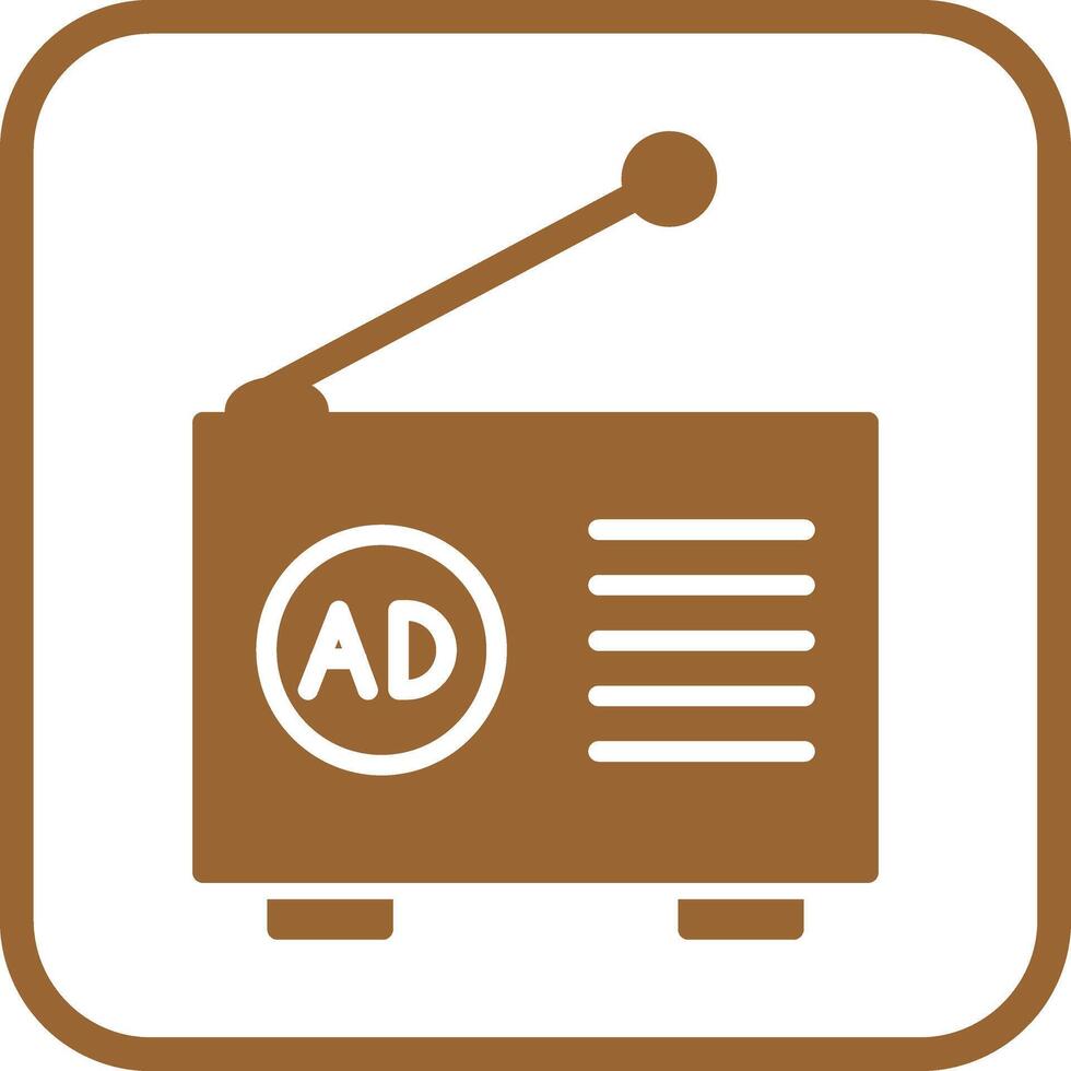 Radio Ad Icon Design vector