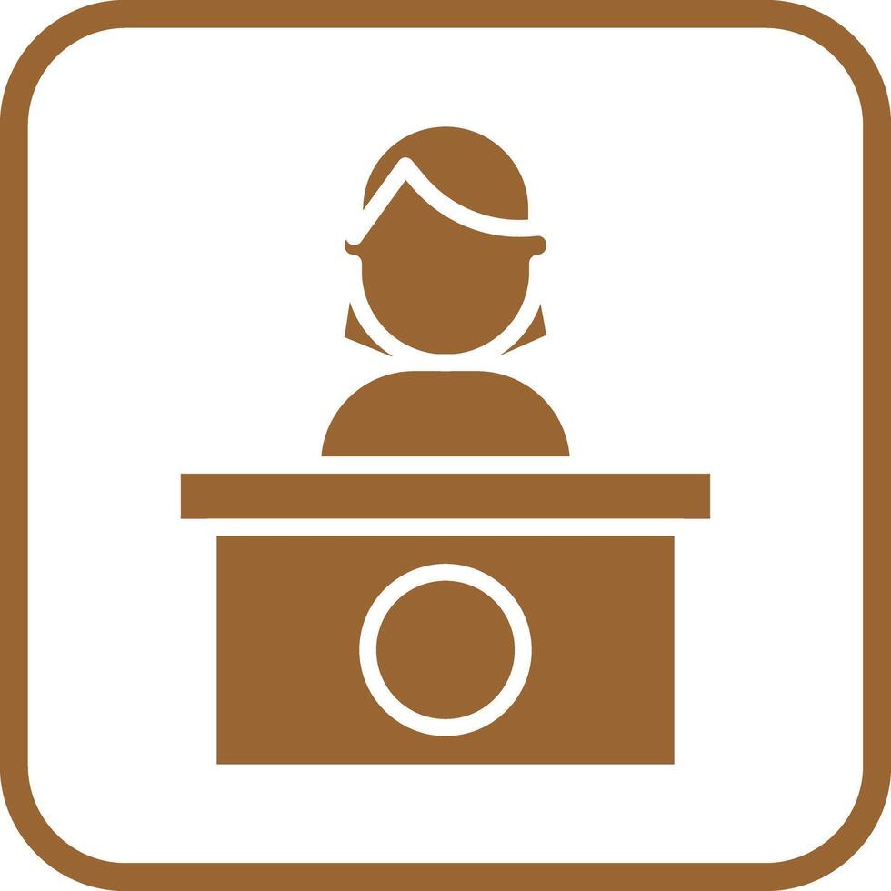 News Anchor Icon Design vector