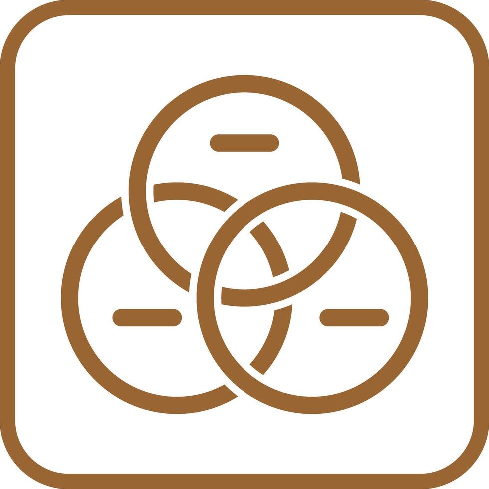 Venn Diagram Icon Design vector