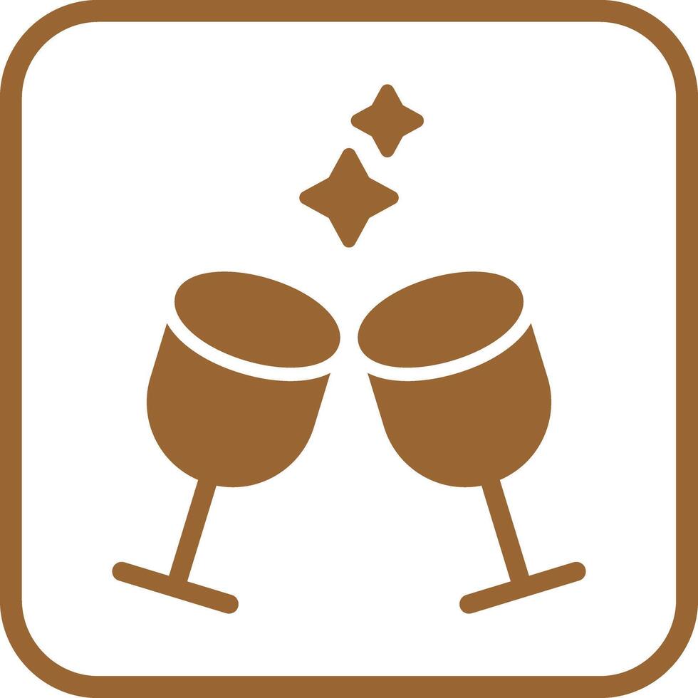 Wine Glasses Icon Design vector