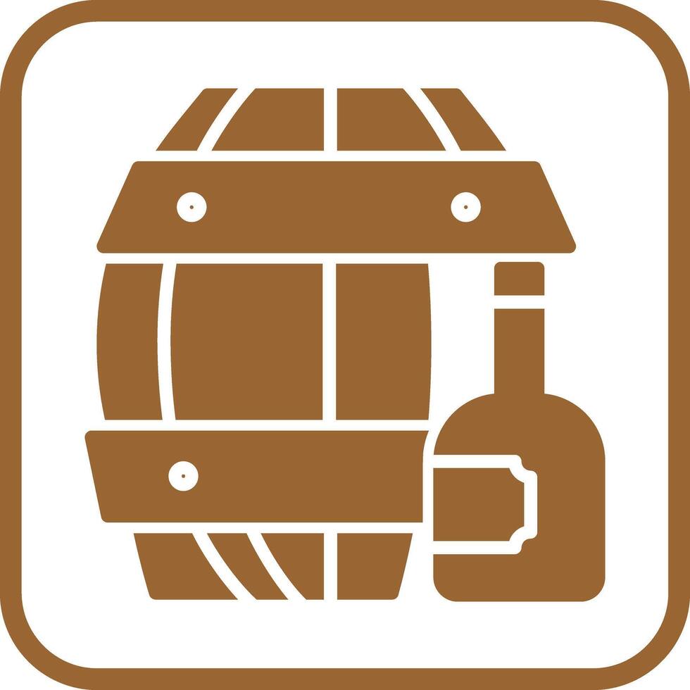 Wine Barrel Icon Design vector