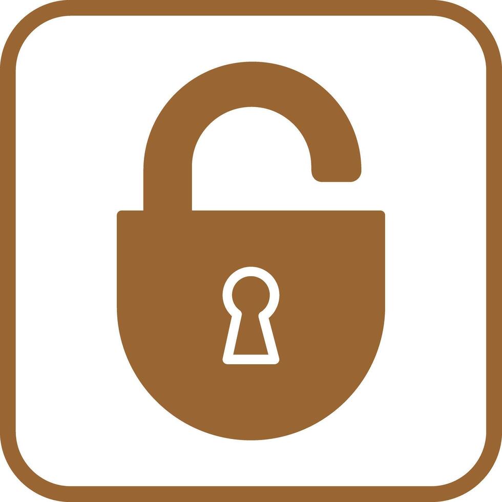 Open Lock Icon Design vector