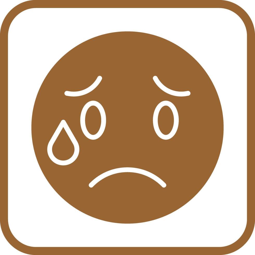Crying Face Icon Design vector