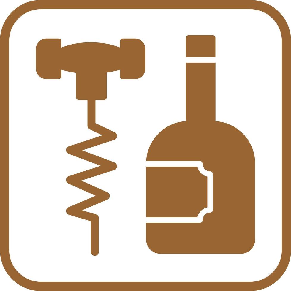 Wine Corkscrew Icon Design vector