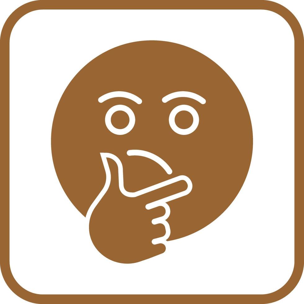 Thinking Face Icon Design vector