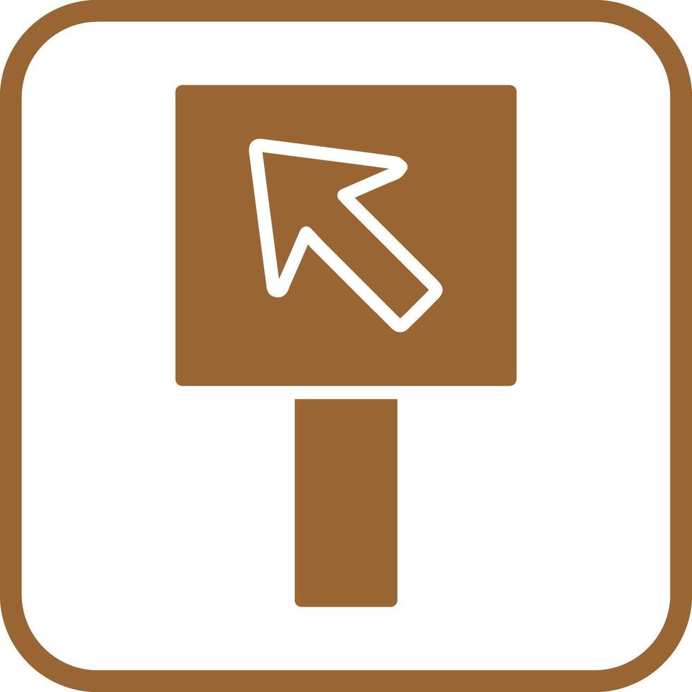 Diagonal Up Left Arrow Icon Design vector