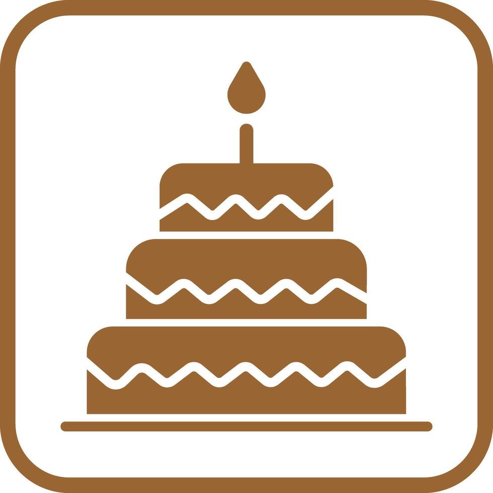 Cake Topper Icon Design vector