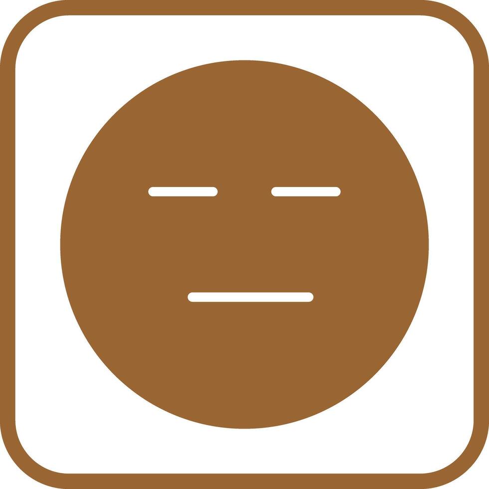 Neutral Face Icon Design vector