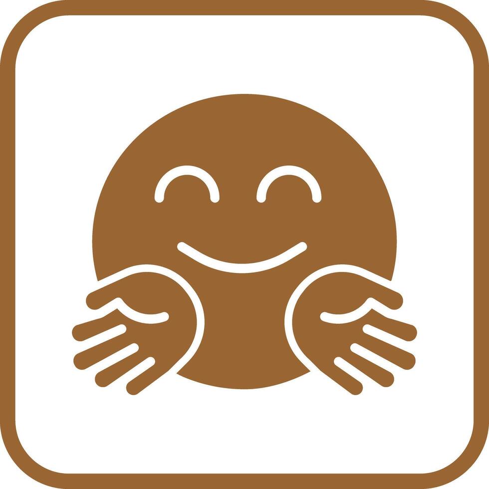 Hugging Face Icon Design vector